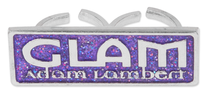 Adam Lambert Glitter Glam 2 Finger Ring (450x450), Png Download