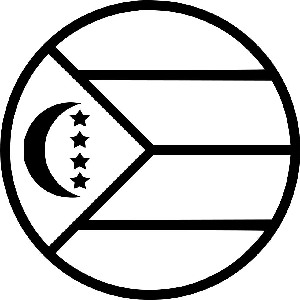 Country Flag Comoros - Philippines Flag Black And White (981x982), Png Download