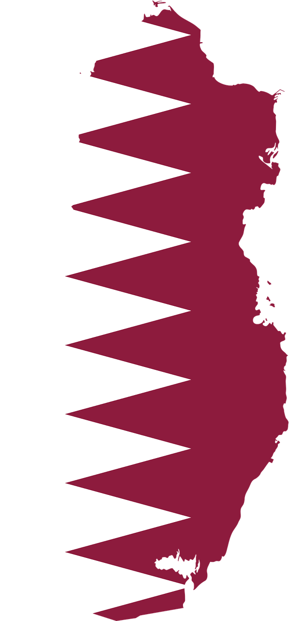Borders Country Flag - Clip Art Qatar Flag (640x1280), Png Download