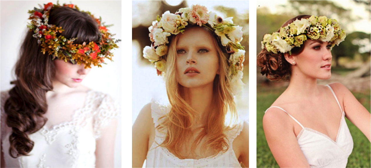 Corona De Flores Para Novia En Colores Vivos - Crown (1262x572), Png Download