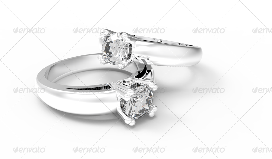 12 Diamond Ring - Engagement Ring (900x528), Png Download