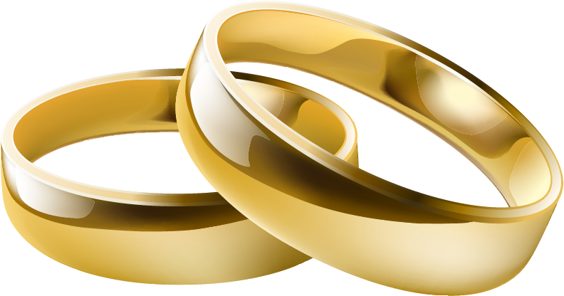 Wedding Transparent Rings Clipar Picture - Wedding Rings Vector Png (832x480), Png Download
