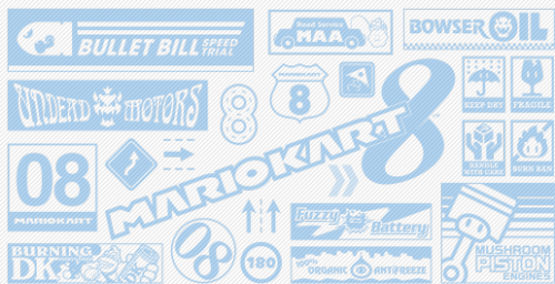 Tileable Loading Screen Background From Mario Kart - Mario Kart All-over Design Bi-fold Wallet (500x256), Png Download