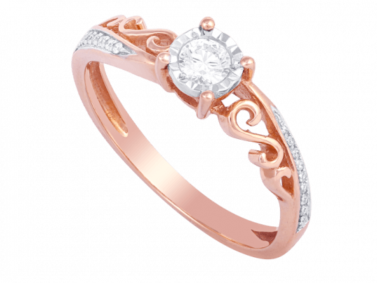 Designer Solitaire Diamond Ring - Solitaire Diamond Ring (540x405), Png Download