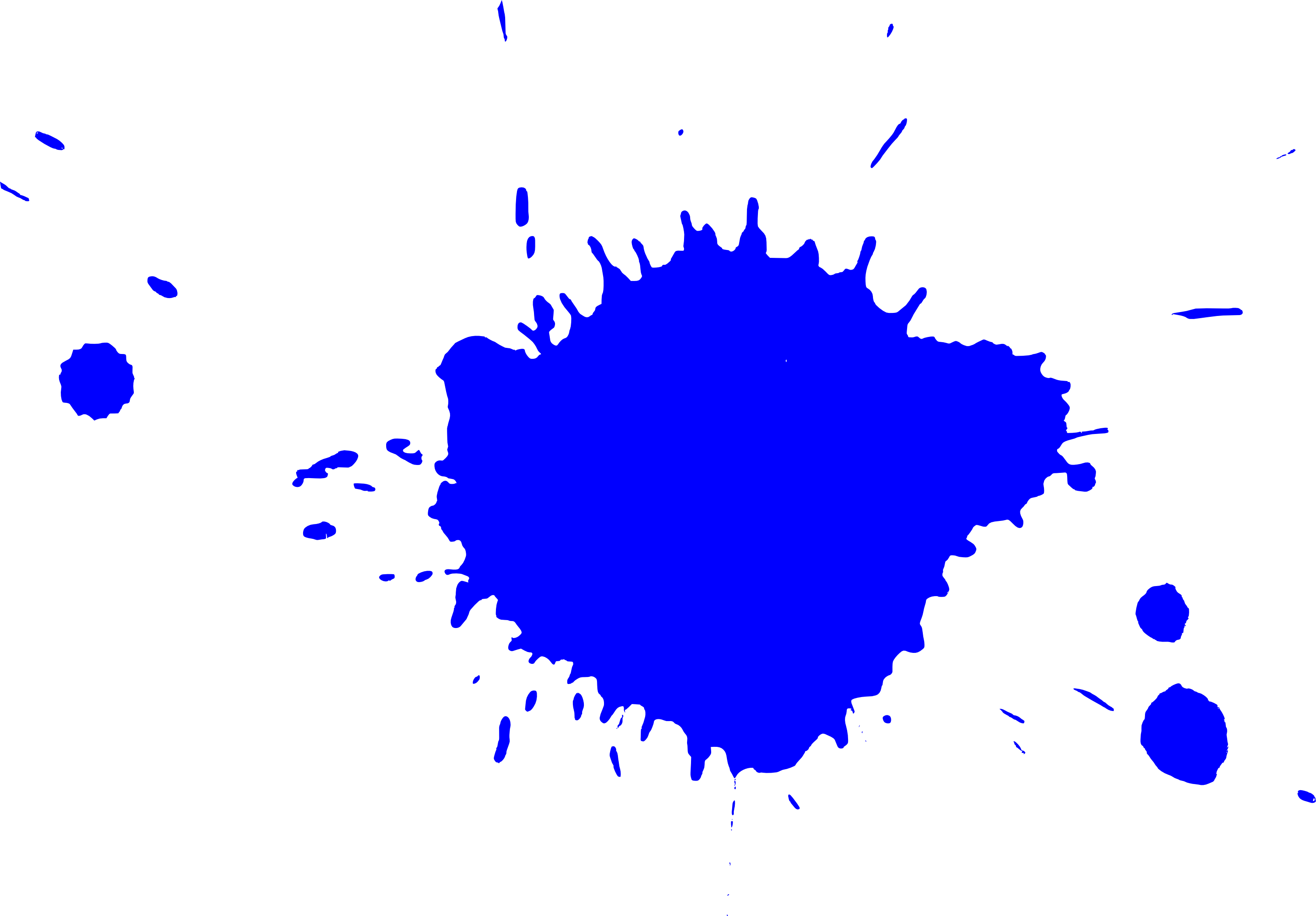 Paintball Polson - Blue Paint Splatter Png (1024x713), Png Download