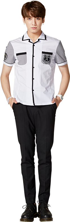 Jungkook Taehyung, Namjoon, Bts School, Smart School, - Jungkook School Uniform (588x882), Png Download