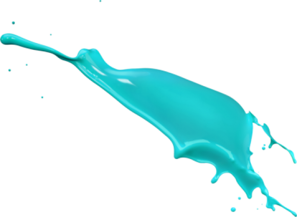 Paint Splash Blue - Photoshop Gotas De Pintura (580x423), Png Download