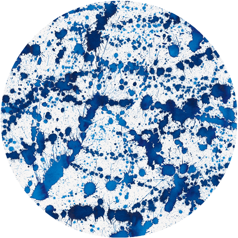 Splatter Paint Paper Goods - Blue And White Paint Splatter (500x500), Png Download