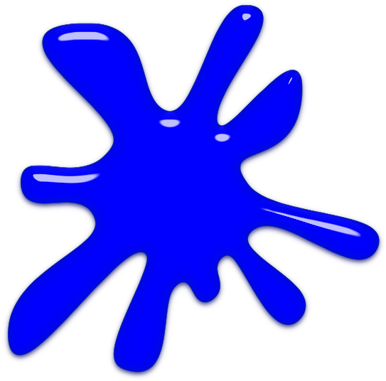 Blur Clipart Splat - Blue Paint Splash Clipart (600x600), Png Download