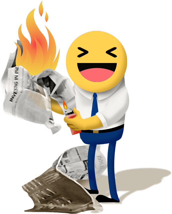 Emoji Fire - Cartoon (723x876), Png Download