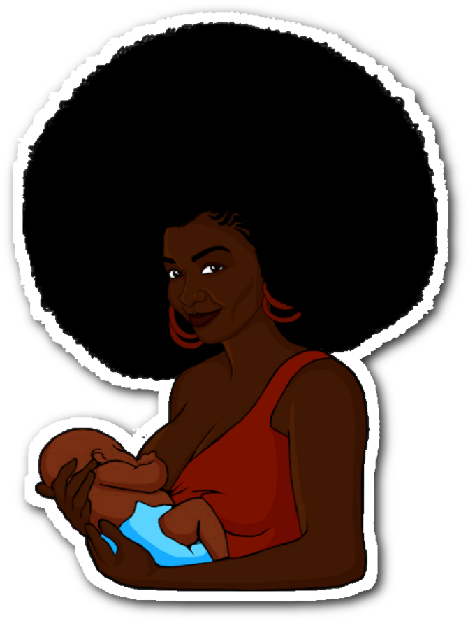 Image Black And White Download Fierce Sticker I Love - Afro-textured Hair (1024x1024), Png Download