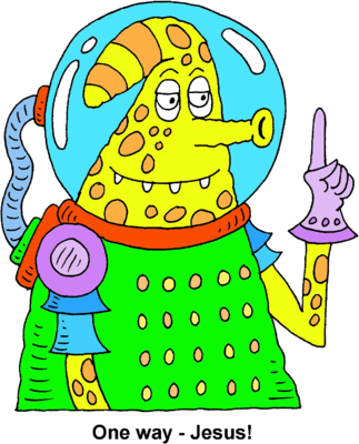 Merchandise License For Image Number 2371 One Way Jesus (323x400), Png Download