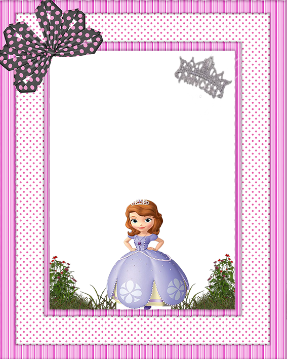 Sofia Clipart Frame - Bordes De Princesa Sofia (567x709), Png Download