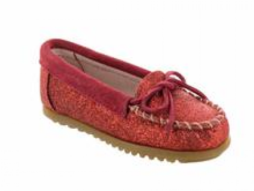 Minnetonka Children's Moccasins And Slippers Glitter - Slip-on Shoe (500x500), Png Download