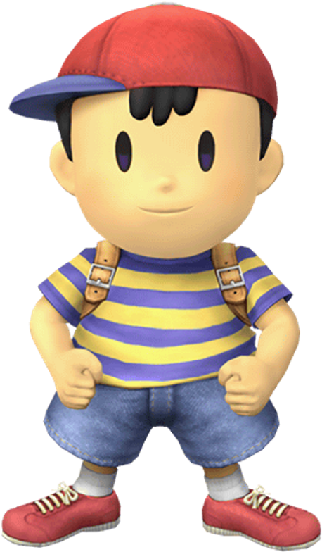 Character Art - - Ness Smash Bros (268x460), Png Download