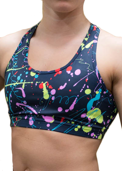 Paint Splatter Sports Bra - Sports (400x560), Png Download