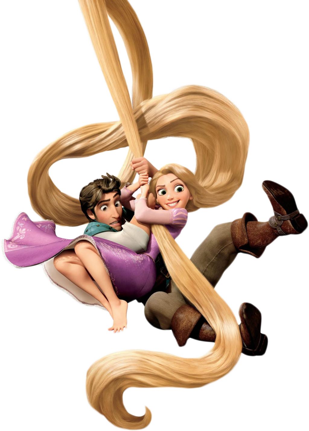 1024 × - Rapunzel And Flynn Png (1024x1427), Png Download