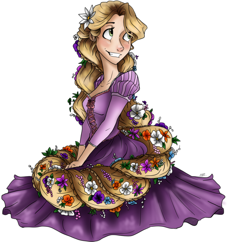 Rapunzel By Willowingtrees - Art (774x1032), Png Download