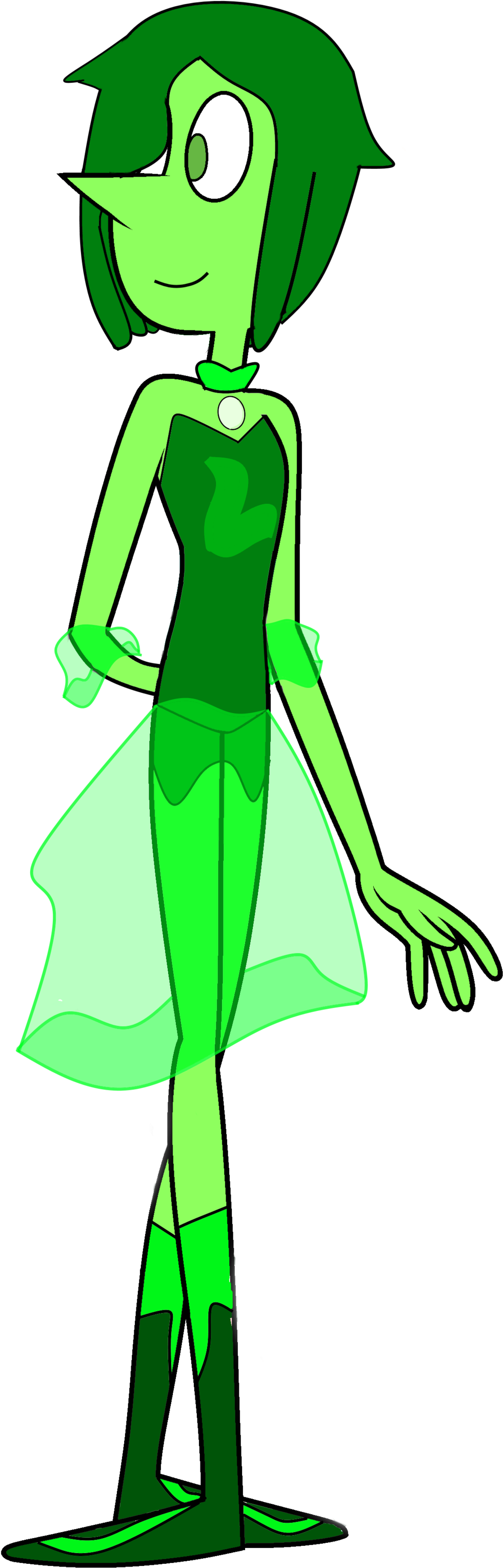 Green Pearl - Cartoon (2000x3278), Png Download