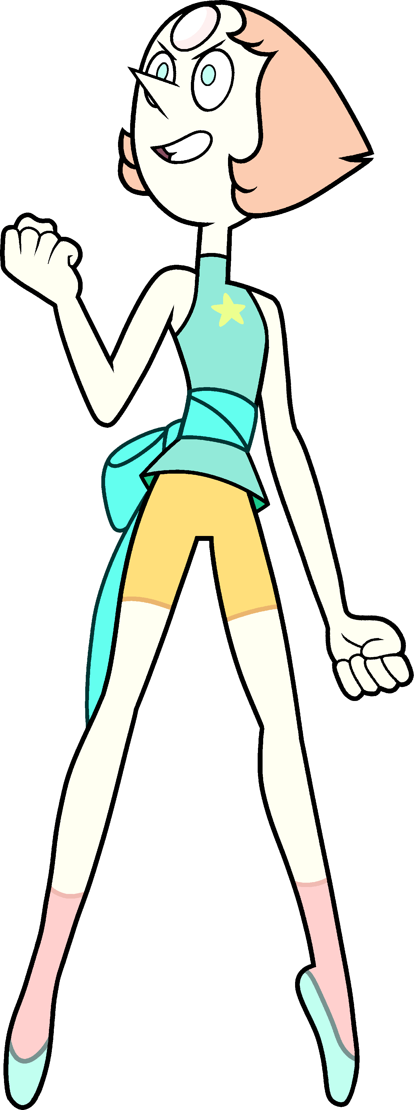 Pearl No Spear - Steven Universe Characters Pearl (1438x3848), Png Download