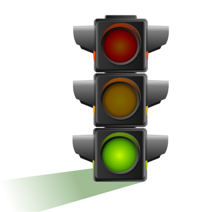 Stoplight - Road Signal (458x443), Png Download