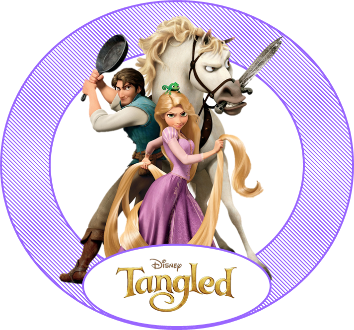 Tangled Party Toppers Or Free Printable Candy Bar Labels - Tangled Rapunzel Princess Image Photo Cake Topper Sheet (713x665), Png Download