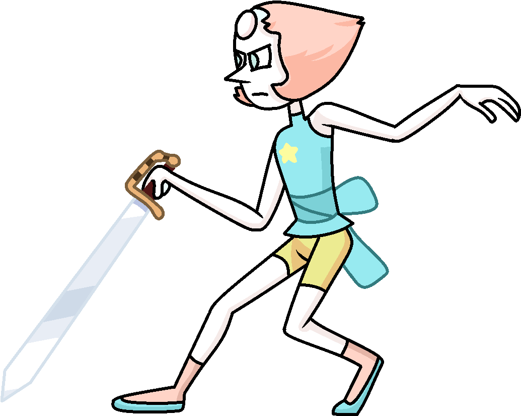 Pearl Will Stab - Pearl Design Steven Universe (1045x845), Png Download