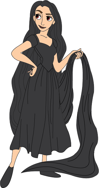 Evil Rapenzal - Evil Rapunzel Png (334x634), Png Download