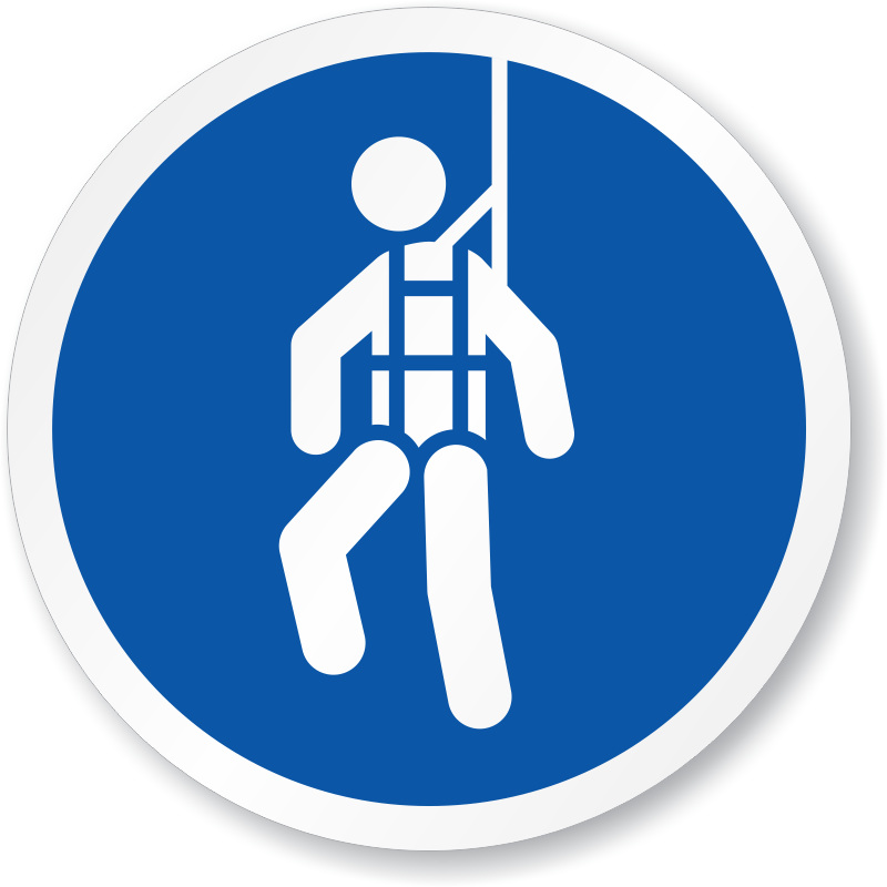Free Icons Png - Full Body Harness Sign (800x800), Png Download