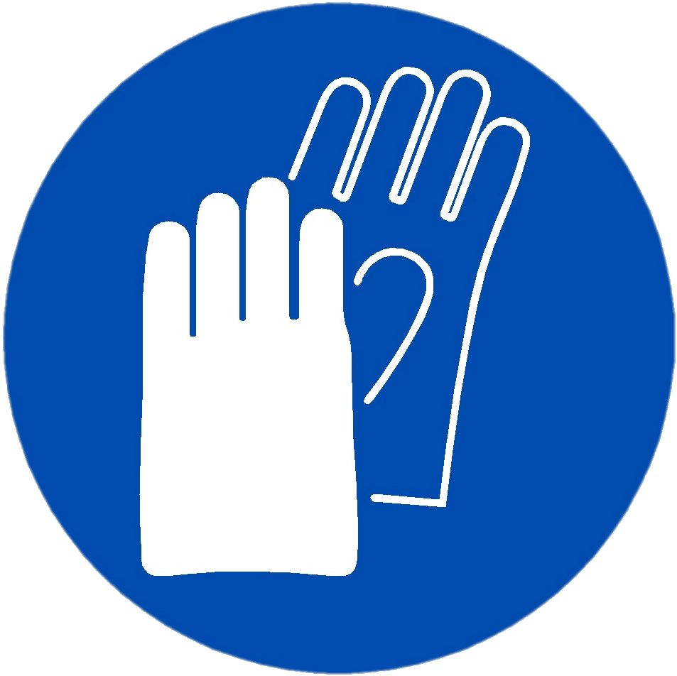 Hand Protection Symbol - Hand Protection Safety Sign (1182x1182), Png Download