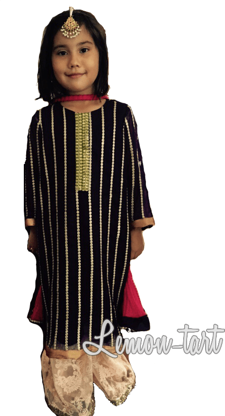 Classy Red And Black Dhaka Pajama Outfit - Clothing (640x852), Png Download