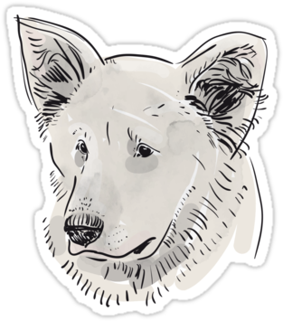 Black Contour On A Purple Grunge Background - Muzzle (375x360), Png Download