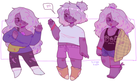 Some Steven Universe Fanart - Steven Universe Amethyst Fanart (500x310), Png Download