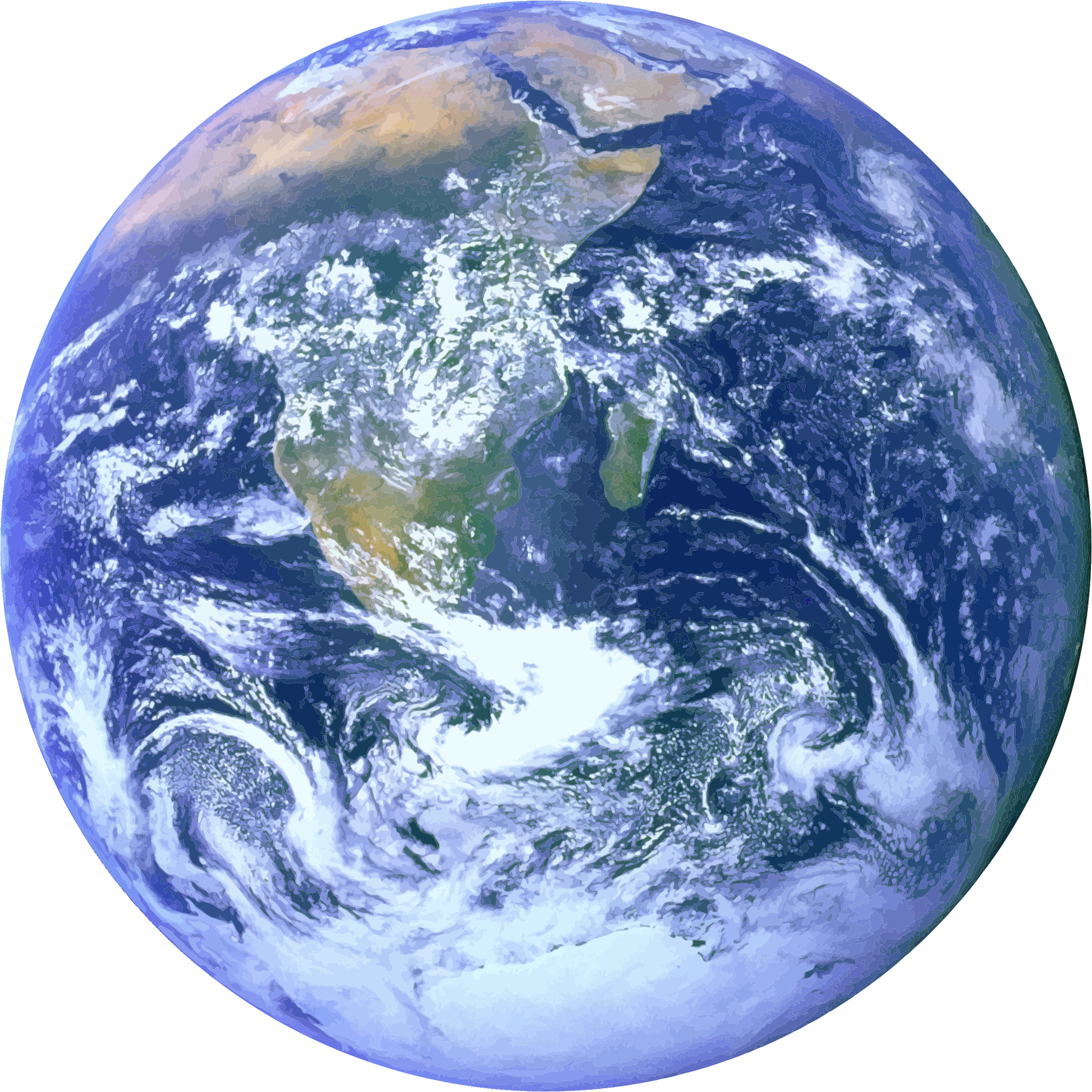 Image Free Library Blue Marble Earth Big Image Png - Only Picture Of Earth (2132x2132), Png Download