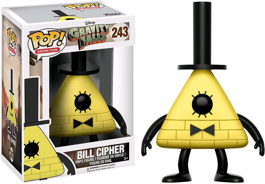 Gravity - Bill Cipher Pop Figure (859x597), Png Download