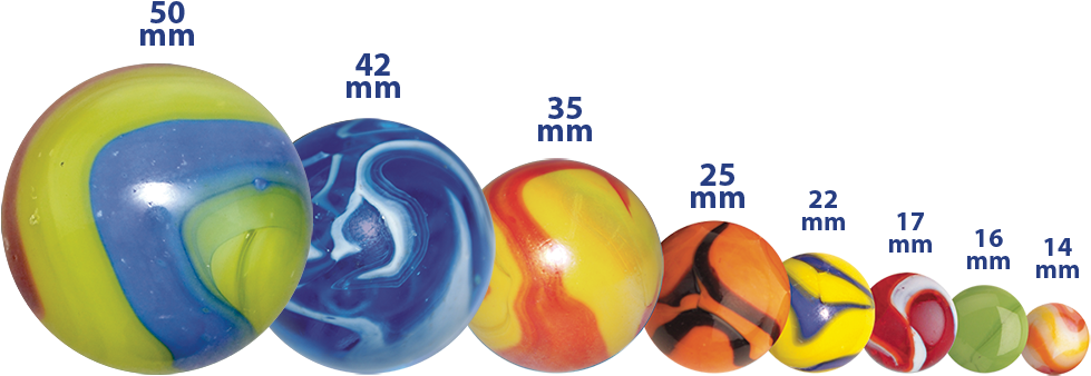 Marble Sizes - Bocce (1000x384), Png Download