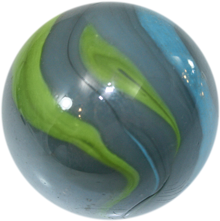 Massive Glass "thunderbolt" Marble 42 Mm By House Of - Jade (480x473), Png Download