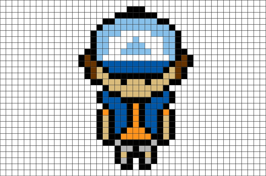Pixelated Dipper (880x581), Png Download