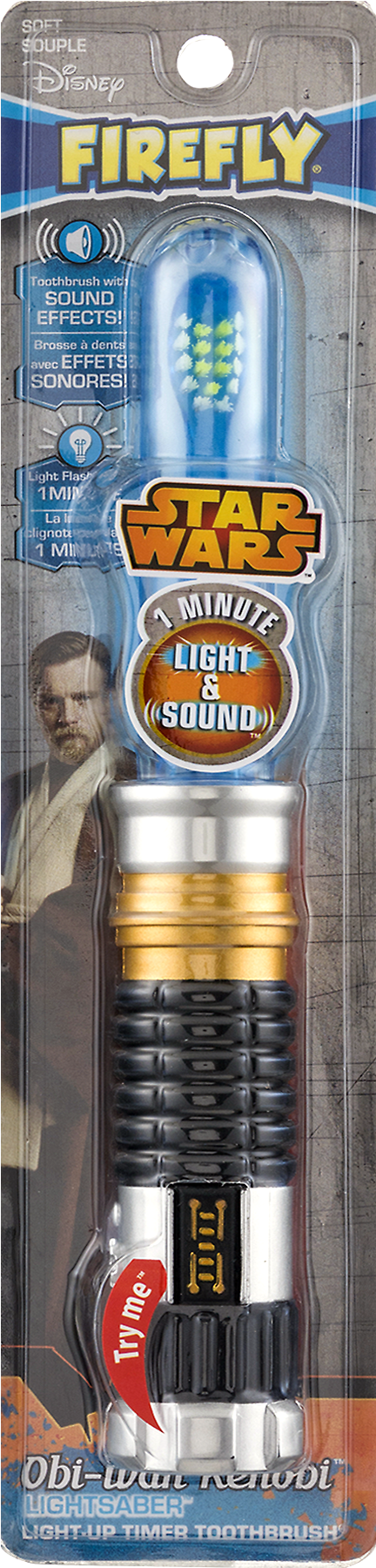 Firefly® Star Wars™ Obi-wan Kenobi Lightsaber™ Lightup - Firefly Firefly Star Wars Lightsaber Darth Vader Toothbrush (1800x1800), Png Download