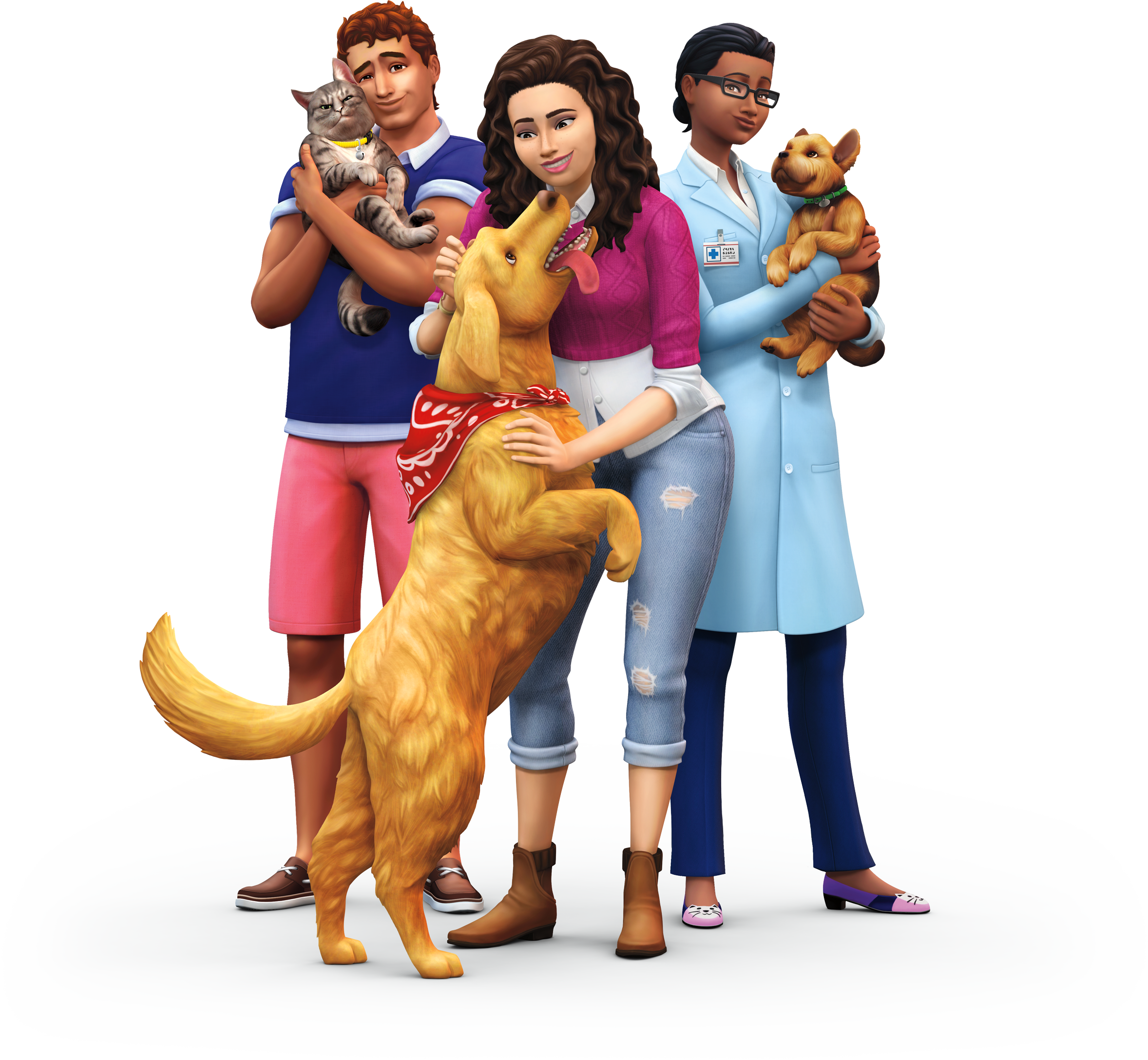 Render - Sims 4 Cats And Dogs (2356x2175), Png Download