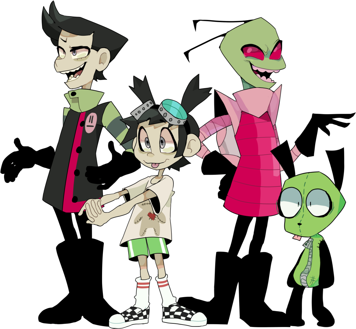 Mothman Clipart Gravity Falls - Invader Zim Gir Human (1280x1156), Png Download