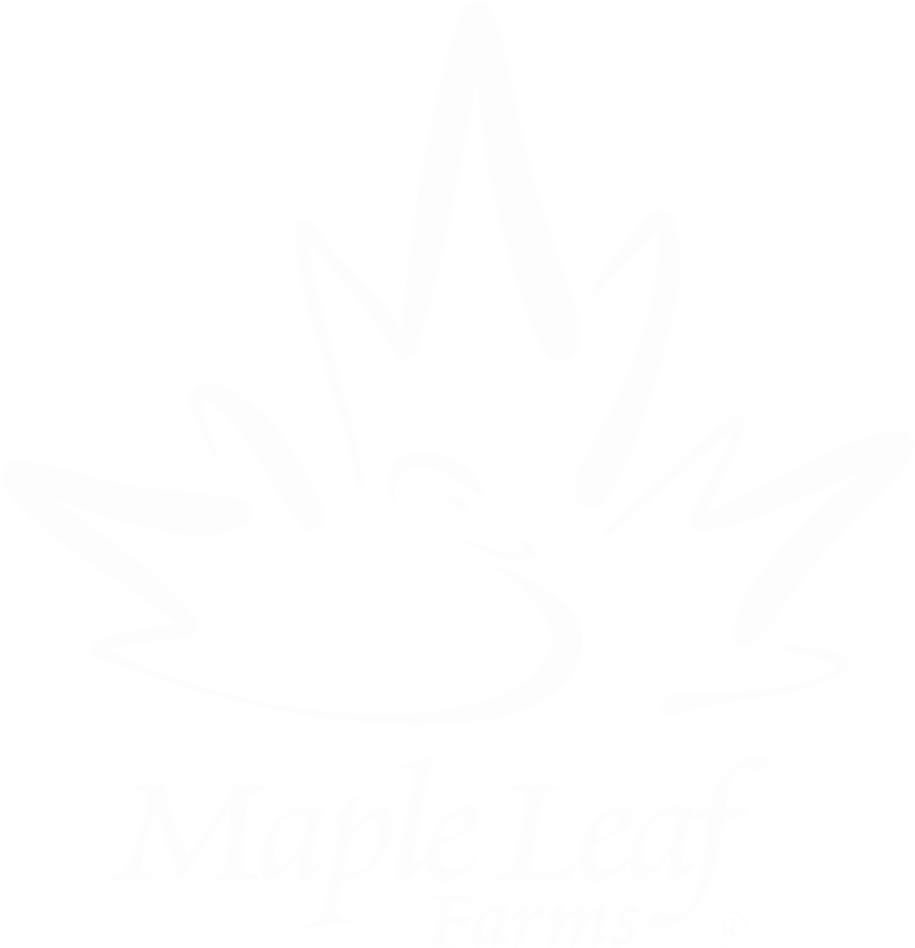 White Youtube Logo Png - Maple Leaf Farms Logo (989x1026), Png Download