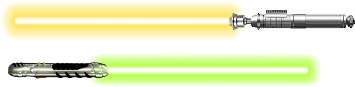 Lightsaber And Lightsaber Shoto (chartreuse) - Cylinder (1200x336), Png Download