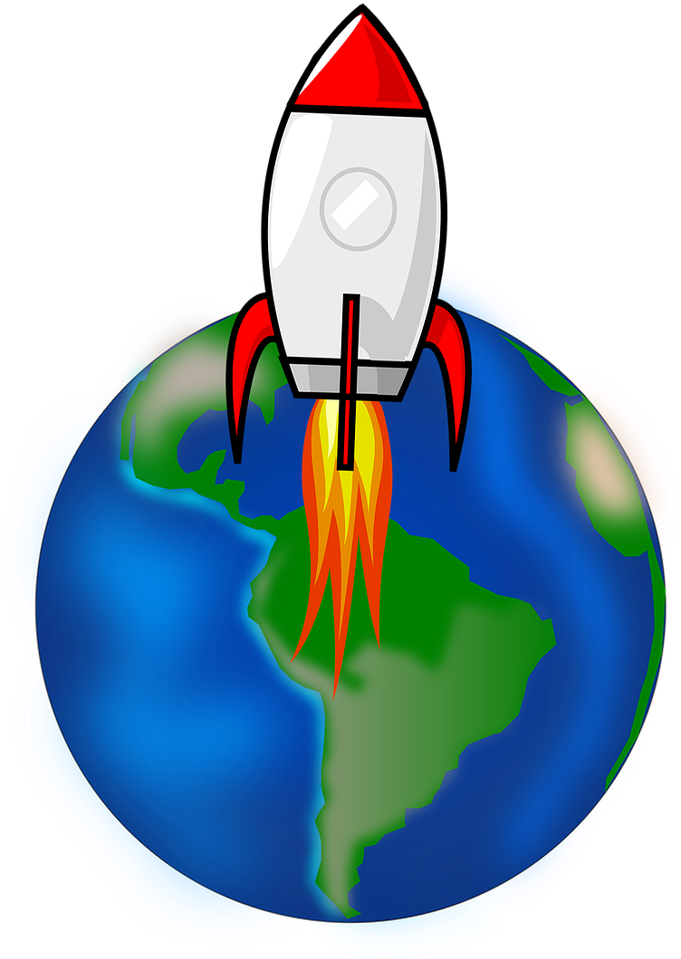 Earth Rocket Galaxy - Rocket (1066x1280), Png Download