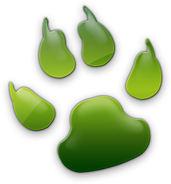 013096 Green Jelly Icon Animals Animal Dog Print - Green Dog Paw Print (420x420), Png Download