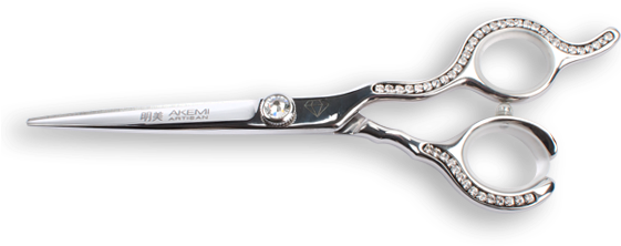 Hairdressing Scissors With Diamonds (560x230), Png Download