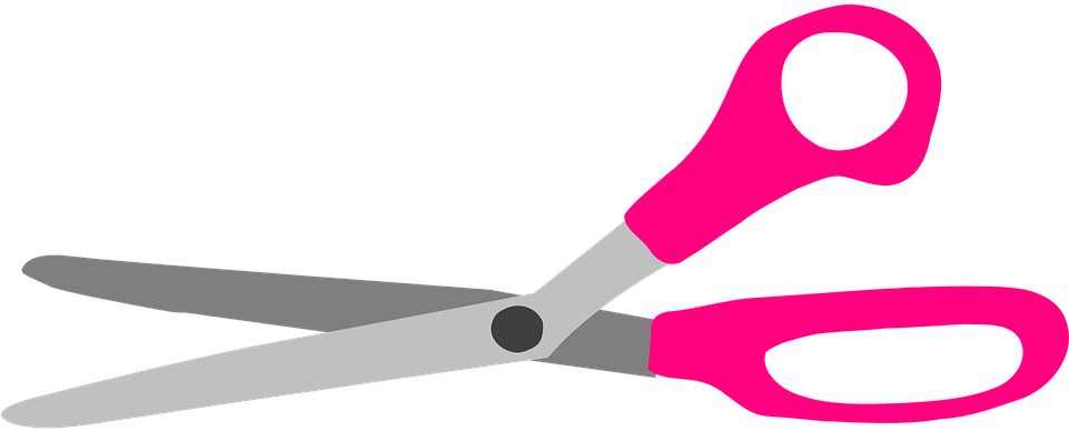 Scissors Pink Sharp Equipment Tool Steel M - Pink Scissors Clipart (680x340), Png Download