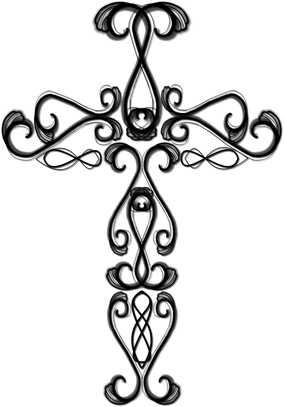 Transparent Cross Fancy - Cross Drawing Png (1194x1600), Png Download