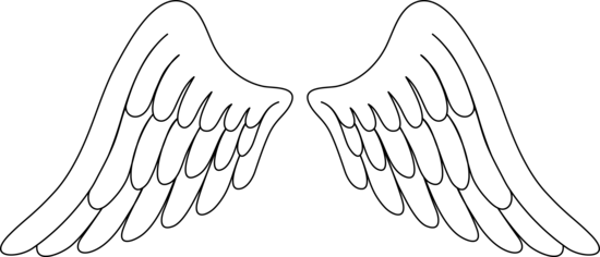 Angel Wings Free Angel Wing Clip Art Free Vector For - Angel Wings Clip Art (550x236), Png Download