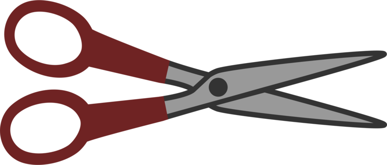 Scissors Line Angle - Clip Art (798x340), Png Download